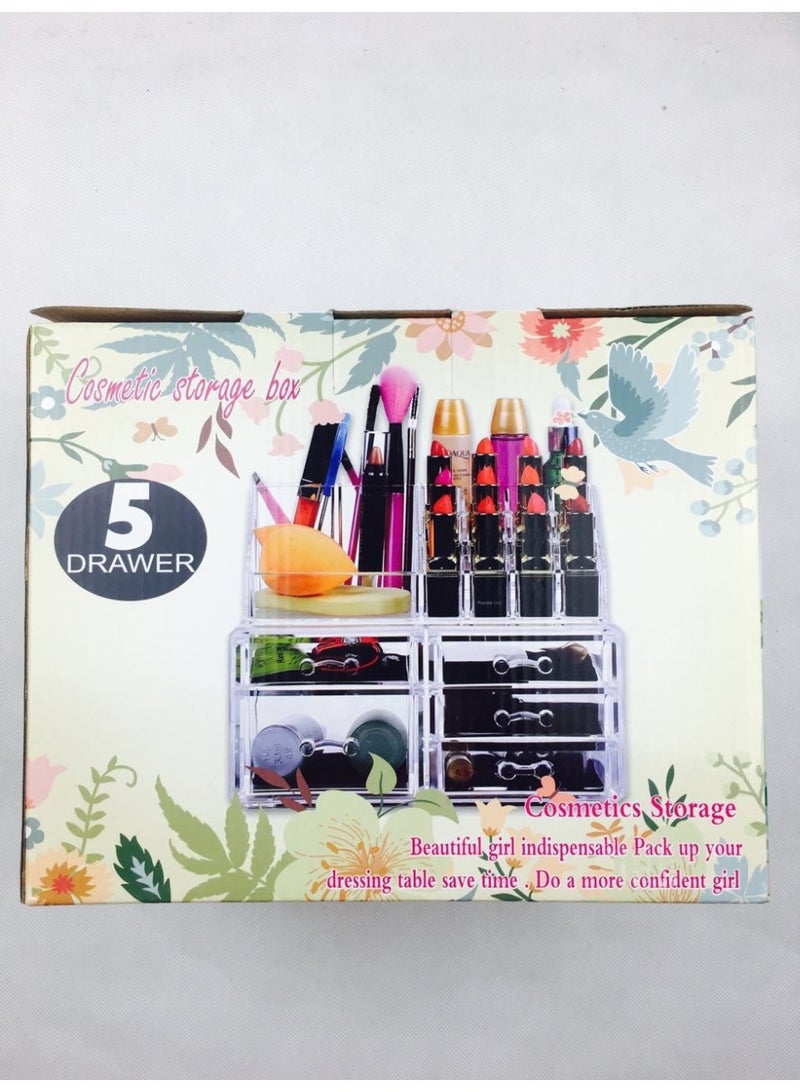 DubaiGallery Premium Cosmetic Storage Organizer with Clear Design High-quality acrylic makeup organizer that allows full visibility of products, making daily routines faster and more organized while adding a refined touch to your vanity. - Image 3